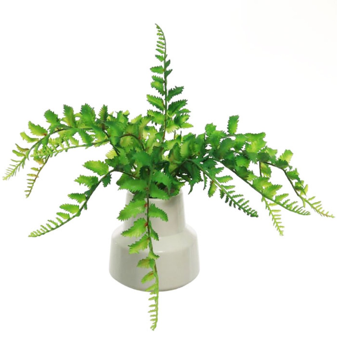 Artificial Fern in White Ceramic Pot Artificial Plants